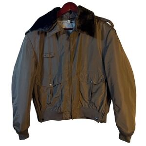 Vintage Blauer Police Duty Jacket Bomber USA Made Thinsulate Liner L (44–46)
